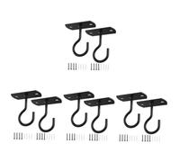 YARNOW 8 Ensembles Crochet Mural Pendaison Dehors Titulaires mangeoire Crochets Crochet de Levage hamecon Drop Shot Crochet de Fer Cintre pour la Maison Crochet de Support Le Fer Black