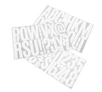 YARNOW 8 Feuilles Autocollants Lettres et Chiffres Autocollants pour Boîte aux Lettres, Papier Blanc Résistant aux Intempéries, Repositionnables pour Usage Extérieur DIY