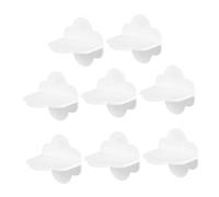 YARNOW 8 Pièces Ancrage anti-bascule la commode s'ancre au mur ancrages muraux pour meubles ancre murale sangles de meubles ancrage mural ancres de meubles Plastique blanche