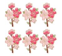YARNOW 8 Pièces Épingle à Fleur de Cerisier Rose en Alliage de Zinc Résistante aux Rayures la Décoloration pour Femmes, Accessoire Charmant pour Tenue Quotidienne et Fête de Printemps