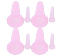 YARNOW 8 Pièces Extracteur de Ventouses Facial en Silicone Rose Aspiration Douce et Faible Friction, Petit Diamètre, Surface Lisse, pour Soins du Visage et Voyages