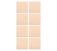 YARNOW 8 Pièces Feuille de Contreplaqué en Tilleul Vierge, 7,9x7,9x0,1 | Découpe Facile, Perçage Simple, Bords Réguliers, Texture Fine, pour Pyrogravure et Maquettes Architecturales
