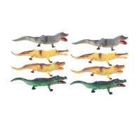 YARNOW 8 Pièces Figurines Animaux Réalistes Jouets Éducatifs Cognitifs pour Garçon Fille Garçons Filles Modèles Miniatures Alligator Jaune Vert Gris pour Apprentissage et Jeu
