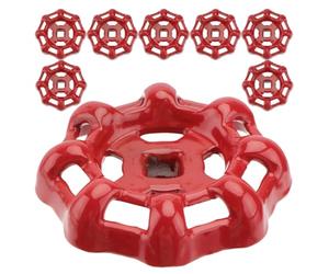 YARNOW 8 Pièces Poignée de Vanne en Fonte Rouge Trou Carré, Volant de Robinet Simple à Utiliser, Design Pratique pour Raccords de Tuyauterie D'eau