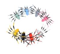 YARNOW 8 Pièces Spider Toy Figures with Movable Joints Giant Realistic Plastic Insect Model for DIY Halloween Prank Party Supplies
