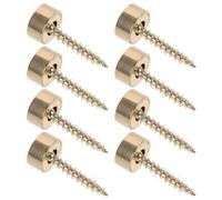 YARNOW 8 Pièces Vis Décoratives avec Capuchons, Auto-taraudeuses, Cuivre, de 12mm, Couleur Or, pour Rénovation et Mobilier