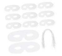 YARNOW 80Pièces Masques Vides à Décorer Masques Blancs Unis pour Halloween et Fêtes Masquées Matériaux DIY pour Artisanat Carnaval Expression Artistique Personnalisée