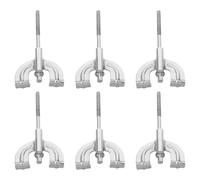 YARNOW Accessoires pour Batterie 6pcs en Alliage D'aluminium Argenté Stabilité Améliorée et Compatibilité Large pour Répétitions et Performances Rock