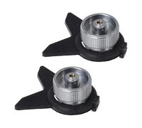 YARNOW Adaptateur pour Cartouche de Butane Support Auto-fermable, Convertisseur de Réservoir de Gaz Camping 2 Pièces, Compatible Réchaud Propane, Connecteur pour Barbecue