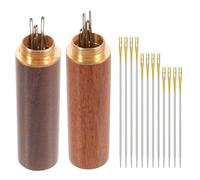 YARNOW Aiguilles à Coudre à Gros Design Unique Boîte en Bois de, Ensemble Résistant la Déformation et Lisse pour et Tricot pour Débutants