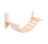 YARNOW Aire de Jeux Murale pour Chats, Pont D’étagère en Bois Khaki | Design Modulaire Peu Encombrant, Surfaces Texturées et Lisses, pour Petits Espaces et Chambres