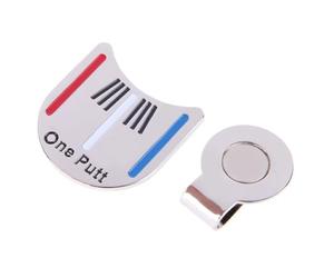 YARNOW Alliage Pince à Chapeau de Golf Outil de Visée, Magnétique | Repère de Position Démontable, Mesure des Pentes, Design Créatif, Marqueur de Balle pour Parcours et Entraînement