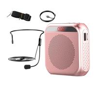YARNOW Amplificateur Vocal Micro D'entraînement Portable en Plastique, Écran LED, Version Anglaise, pour Enseignants, Guides Touristiques et Prise de Parole en Classe
