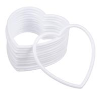 YARNOW Anneaux Attrape-rêves Brillance et Résistant en Acrylique Blanc 20 Pièces Forme Cœur, Matériel Créatif pour Macramé pour Guirlandes Décoratives