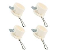 YARNOW Anneaux Rotatifs 4 Pièces en Acier Inoxydable pour Mât de Drapeau Rotation 360°, Clips Robustes en PVC pour Fixation Stable de Drapeaux en Extérieur École ou Gouvernement
