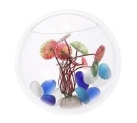 YARNOW Aquarium Air Complet Jardinière De Balustrade Réservoirs Mur Poisson Boîte Bocal à Poisson Mural Maison Aquatique Tentures Piscine Éponges Cylindre Terrarium Filtre à Poisson Bol