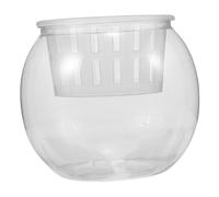 YARNOW Aquarium de Poissons ornementaux de Bureau Vase réservoirs décorations d'aquarium air Aquarium Rond Plante Water Phyto réservoir de Poissons Rouges en Plastique Petit Bol à Poisson