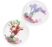 YARNOW Aquarium Mural Suspendu en Acrylique Transparent Décoration Murale Compacte et Robuste Diamètre 15 CM pour Salon Poissons et Plantes Aquatiques