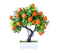 YARNOW Arbre Fruitier Artificiel Plantes Artificielles le Bonsaï Arbre Bonsaï D'Intérieur Orange Plantes Topiaires Mini en Pot Faux e Portant des Fruits