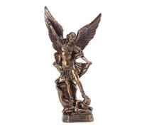 YARNOW Archange St. Michael Statue Vaincre Lucifer Figurine Michael Statue Sculpture Religieuse Collectible Angel Figurine Office Accueil Décoration Cadeau Café 31.5x16cm
