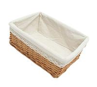 YARNOW Articles Divers Organisateur Panier Alimentaire Tissé Rotin Panier De Rangement Tressé Avec Couvercle Panier à Couvercle En Jonc De Mer Paniers Pain En Bois Support De Nourriture