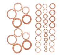 YARNOW Assortiment de 200 Rondelles D’Écrasement en Cuivre Joint Torique O-Ring Rondelles Plates M5 à 14 mm Boîte de Rangement Kit de Joints de Bouchon de Vidange D’Huile Étanchéité