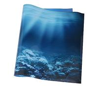 YARNOW Autocollant de Fond d'aquarium lumière menée de réservoir de Poissons Écumoire Distributeur Filtre éponge air mer Stickers muraux Quadro décalcomanie d'aquarium Autocollants muraux