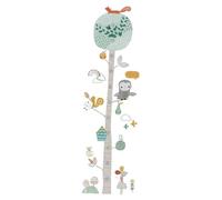 YARNOW Autocollant Toise Murale Animaux Forêt Colorée en Pvc, Décoration Créative pour Chambre D'garçon et Filles ou Crèche, Mesure Taille Motifs Arbre et Animaux