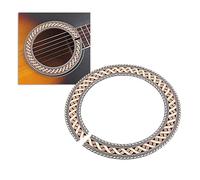 YARNOW Autocollants pour Guitare Acoustique en Bois Khaki 93mm, Facile à Appliquer, N'affecte Pas le Son, Décoration de Rosace pour Guitare Classique