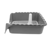 YARNOW Bac à Litière pour Chien Moyen Intérieur avec Colonne D’Attraction, Grille en Maille Anti-Pattes, Facile à Nettoyer, Apprentissage Propreté Chiots, Usage Maison Plusieurs Styles