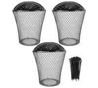 YARNOW Bac Jardin Noir, Composteur Enterré, Métal 22, 80 Cm | Lid Grillagé Ventilé, Compostage Souterrain à Libération Lente, Usage Jardin et Potagers, Format 23cm