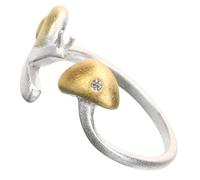 YARNOW Bague Esthétique Champignon et Escargot Ouverte Ajustable en Argenté pour Femmes Bijoux Fantaisie Quotidien Soirée Taille Réglable