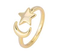 YARNOW Bague Ouverte Étoile Lune Réglable Doré pour Femmes et Filles Décoration Chic pour Fête Anniversaire et Cosplay