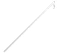 YARNOW Baguette pour Store Vertical en Acrylique Blanc avec Crochet, Tringle à Rideaux Simple et Élégante pour Ajustement Facile, Accessoires pour Bureau ou Maison