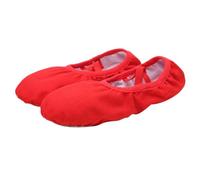 YARNOW Ballet Slippers Souples Rouge pour Filles Femmes Chaussures de Danse Yoga et Ballet avec Semelle Antidérapante Confortable et Élastique Pratiques pour Jazz