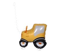 YARNOW Ballon Tracteur Gonflable avec Roues pour Garçon Fille Décoration Anniversaire et Glissant Accessoire Fête Thème de Chantier