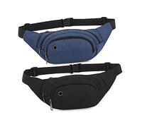 YARNOW Banane Sport Unisexe avec Volume Sacoche Ceinture Ventrale pour Jogging Randonnée Marche et Loisirs Extérieur Noir