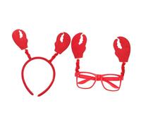YARNOW Bandeau et Lunettes Crabe pour Garçon Fille et Adultes Décoration Cheveux Adorable pour Fête Accessoires Sécurisés et Lot