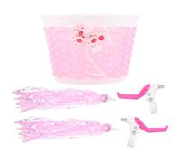 YARNOW Banderoles Décoratives pour Guidon de Vélo Rose en Plastique Pompons, Accessoires pour Scooter et Skateboard, Décoration pour Garçons et Filles