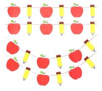 YARNOW Bannière de Fête de Rentrée Scolaire en Papier 4 Sets, Décoration Polyvalente et Résistante pour Accueillir Élèves et Enseignants en Classe