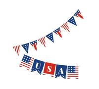 YARNOW Bannière Décorative du 4 Juillet Patriotique en Papier Léger, Facile à Suspendre, 2 Pièces pour Décoration de Fête du Jour de L'indépendance au Plafond