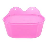 YARNOW Bassin en Plastique pour Perroquets et Perruches Bassin Ovale Rouge Violet Accessoire Multifonction pour Cage et Résistant pour Bain Extérieur et Intérieur