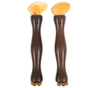 YARNOW Bâtonnets de massage facial en bois (lot de 2), outil de grattage | Appareil de massage en bois pour le modelage manuel des yeux et du visage, grattoir de massage Gua Sha et perle