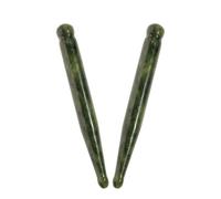 YARNOW Bâtons de Massage en Jade Outil de Massage des Points D'acupuncture Bienfaits D'acupression pour Visage et Yeux Lot de 2 pour Soin Intégral et Relaxation à Domicile