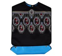 YARNOW Bavoir Imperméable pour Adultes en Polyester Grand Format Couvrant Cou et Jambes Bavoir Rétro pour Personnes Âgées Fermeture à Boutons Protection Vêtements pour Repas et Soins