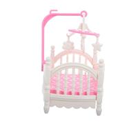 YARNOW Berceau de Maison de poupée Lits de Maison de poupée décor de Maison de poupée lit de poupée pour Enfant en Bois Lits superposés de poupée lit bébé Abdos Blanche