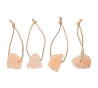 YARNOW Bloc de Sel Suspendu Complément Minéral pour Animaux Mangeurs de Plantes 4 Pièces Brique de Sel Trou en Minéraux, Petit, pour Lapins, Moutons et Bovins