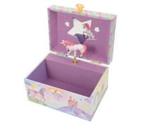 YARNOW Boîte à Bijoux Musicale Licorne pour Fille avec Compartiments Multiples Coffre à Trésors Mélodique Rangement Bijoux et Décoration Chambre Cadeau Anniversaire ou Nouvel An