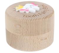 YARNOW Boîte à Dents de Lait en Bois Grosse Capacité, Design Sculpté Délicat, pour Conserver les Souvenirs des Filles et Garçons
