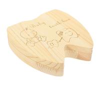 YARNOW Boîte à Dents pour Garçon et Filles en Bois Naturel Organisateur de Dents de Bébé Conservation de Souvenirs Coffret de Rangement Sécurisé pour Petites de Lait